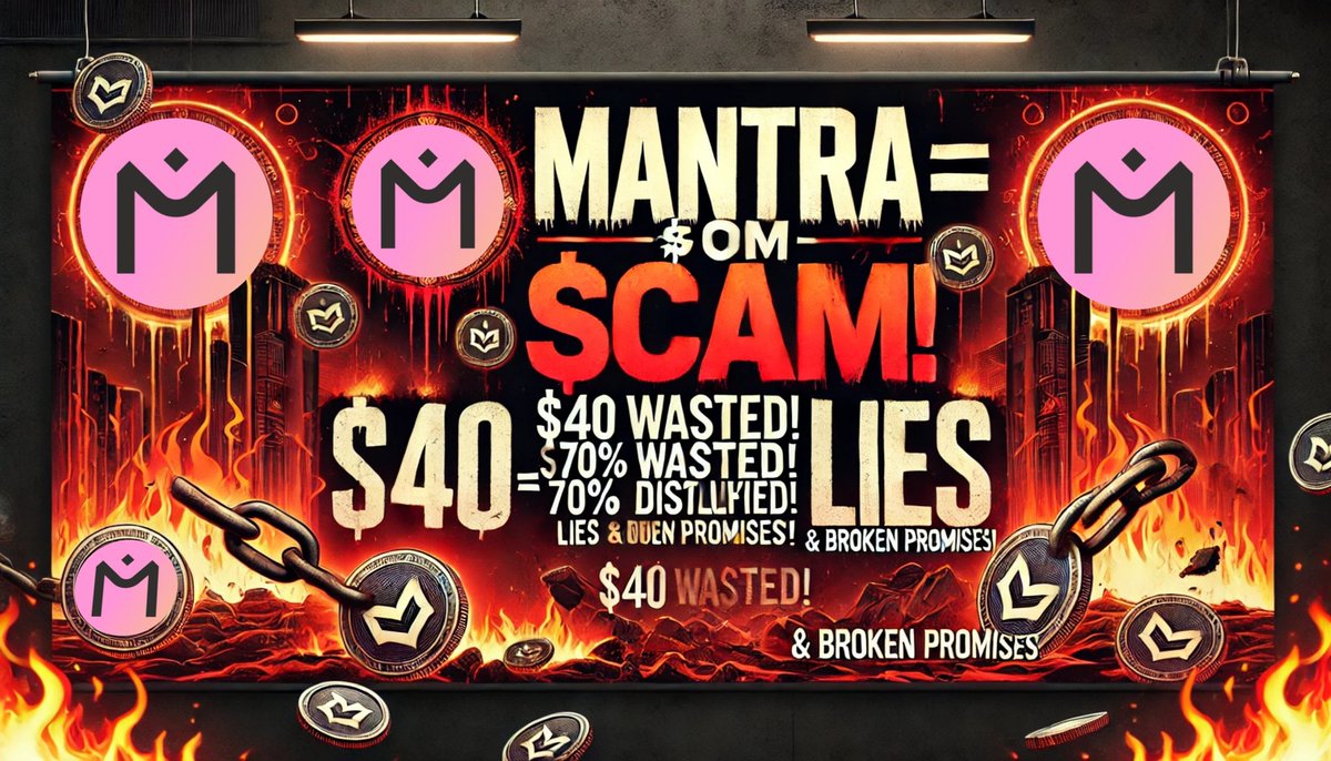 Virtual Land || Metaverse ❤️🔥 (@virtualland_) on Twitter photo 🚨 BIGGEST SCAM IN CRYPTO: <a href="/MANTRA_Chain/">MANTRA | Tokenizing RWAs</a> ($OM) 🚨
MANTRA played its community like fools – we trusted them, and they betrayed us all. This is how they scammed thousands:
1️⃣ Forced users to bridge $OM for Galxe rewards, costing ~$40 per person.
2️⃣ 70% of users are now INELIGIBLE 🚨 BIGGEST SCAM IN CRYPTO: <a href="/MANTRA_Chain/">MANTRA | Tokenizing RWAs</a> ($OM) 🚨
MANTRA played its community like fools – we trusted them, and they betrayed us all. This is how they scammed thousands:
1️⃣ Forced users to bridge $OM for Galxe rewards, costing ~$40 per person.
2️⃣ 70% of users are now INELIGIBLE