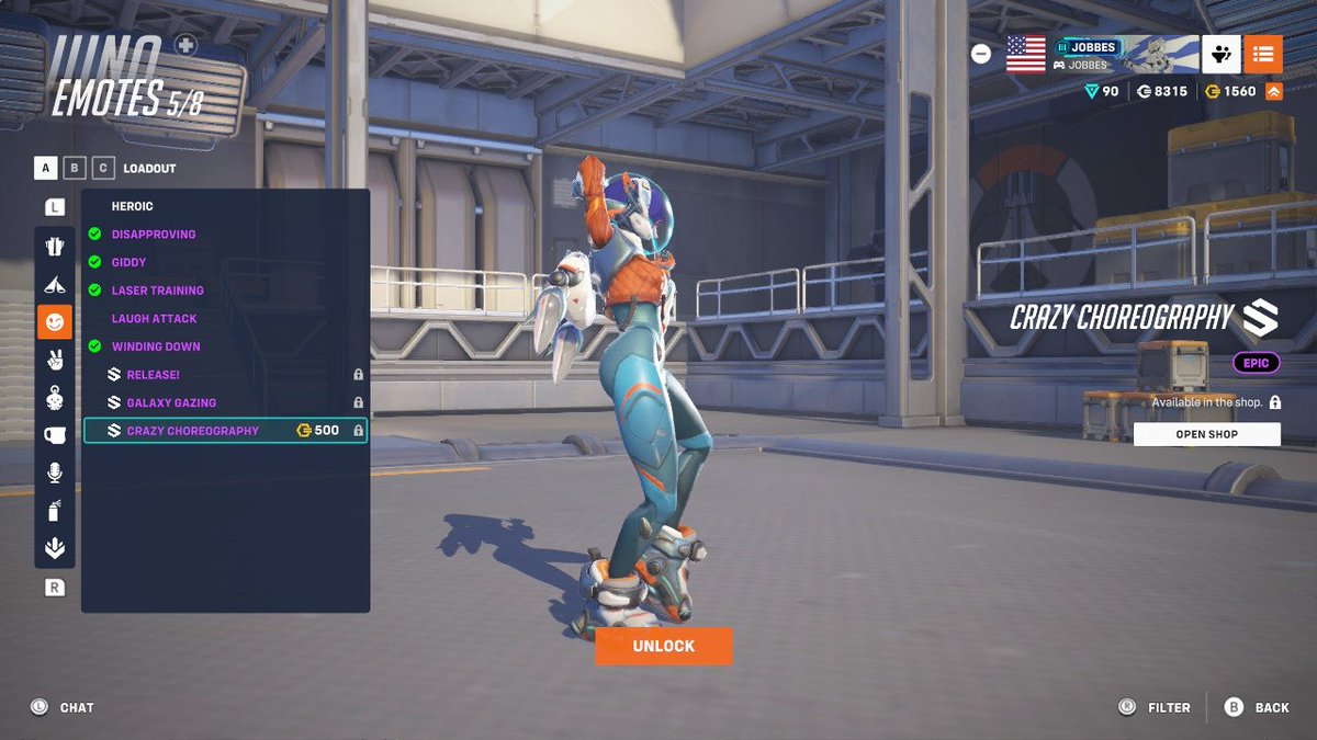 Evernlight's tweet photo. Juno's butt looks so cute in her new dance emote. It looks better in her default skin imo. #overwatch https://t.co/Ba1AB1hNEO