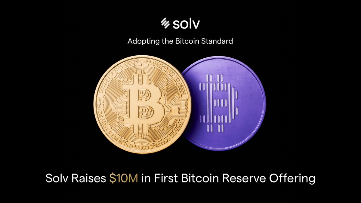 Solv Protocol Raises $10M in First Bitcoin Reserve Offering (BRO) 🟠 Solv  has successfully raised $10 million in our first-ever Bitcoin Reserve  Offering (BRO) — a bold step toward building the largest