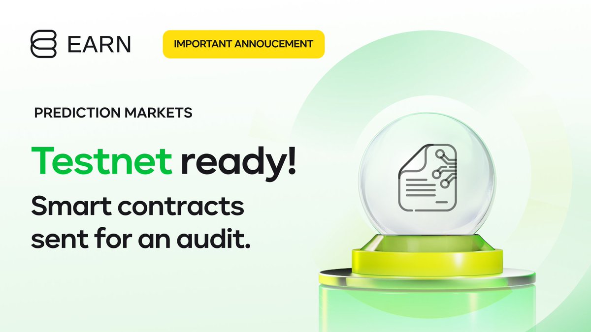 🎉Big news! Prediction Markets Testnet is now ready!

✅ Smart contracts sent for audit.
🤝Working on new partnerships.
📅 Mainnet launch set for early April.

LFG🚀
