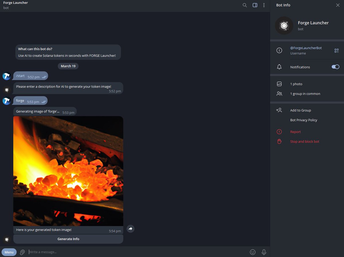 forgelauncher's tweet photo. Introducing the first official look at FORGE Launcher... 🔥

You can now create solana tokens within seconds by providing AI a description of an image and it does the rest! (More info in the thread)... https://t.co/YPadiiqss1