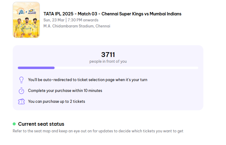 rajeshdhonii7's tweet photo. CSK vs MI at Chepauk   

Dm if you are interested  

#CSKvsMI #csktickets #WhistlePodu #ipltickets #CSK #Dhoni #ipltickets2025 https://t.co/YoBwkJDx6w