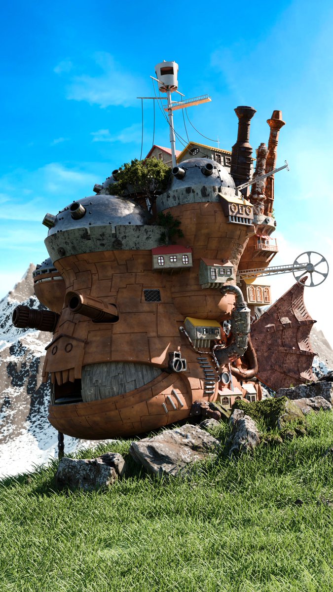 Jinx_Lab's tweet photo. My work in Blender 3D! Howl's Moving Castle by Hayao Miyazaki!
#jinxlart #b3d #blender3D #3DCG #3Dart #3Dartist #anime #howlsmovingcatsle #movingcastle #howlmovingcastle #ハウルの動く城 #HayaoMiyazaki #宮﨑駿
Clay // Final render https://t.co/WeduLjfPkm