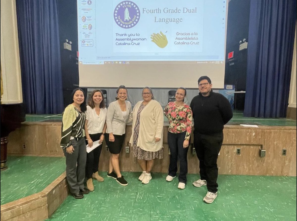 To wrap up our #CivicsForAll week, we had the honor of welcoming Congresswoman <a href="/CatalinaCruzNY/">Catalina Cruz, Esq.</a> to our school! She joined our 4th grade Dual Language classrooms for a special Read Aloud, followed by an engaging Q&amp;A session
#StudentVoice #FutureLeaders
#ReadAloud #CivicEngagement