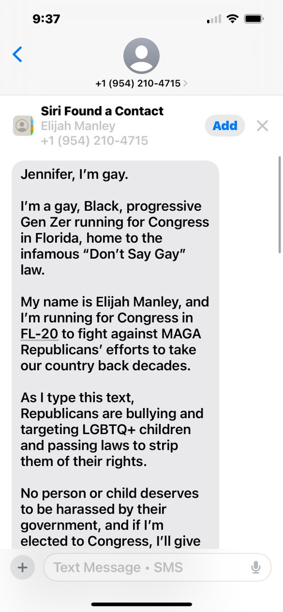 trans_muted's tweet image. I got this text tonight from an aspiring Florida Democrat. I usually delete and report junk, but this time I decided to reply: