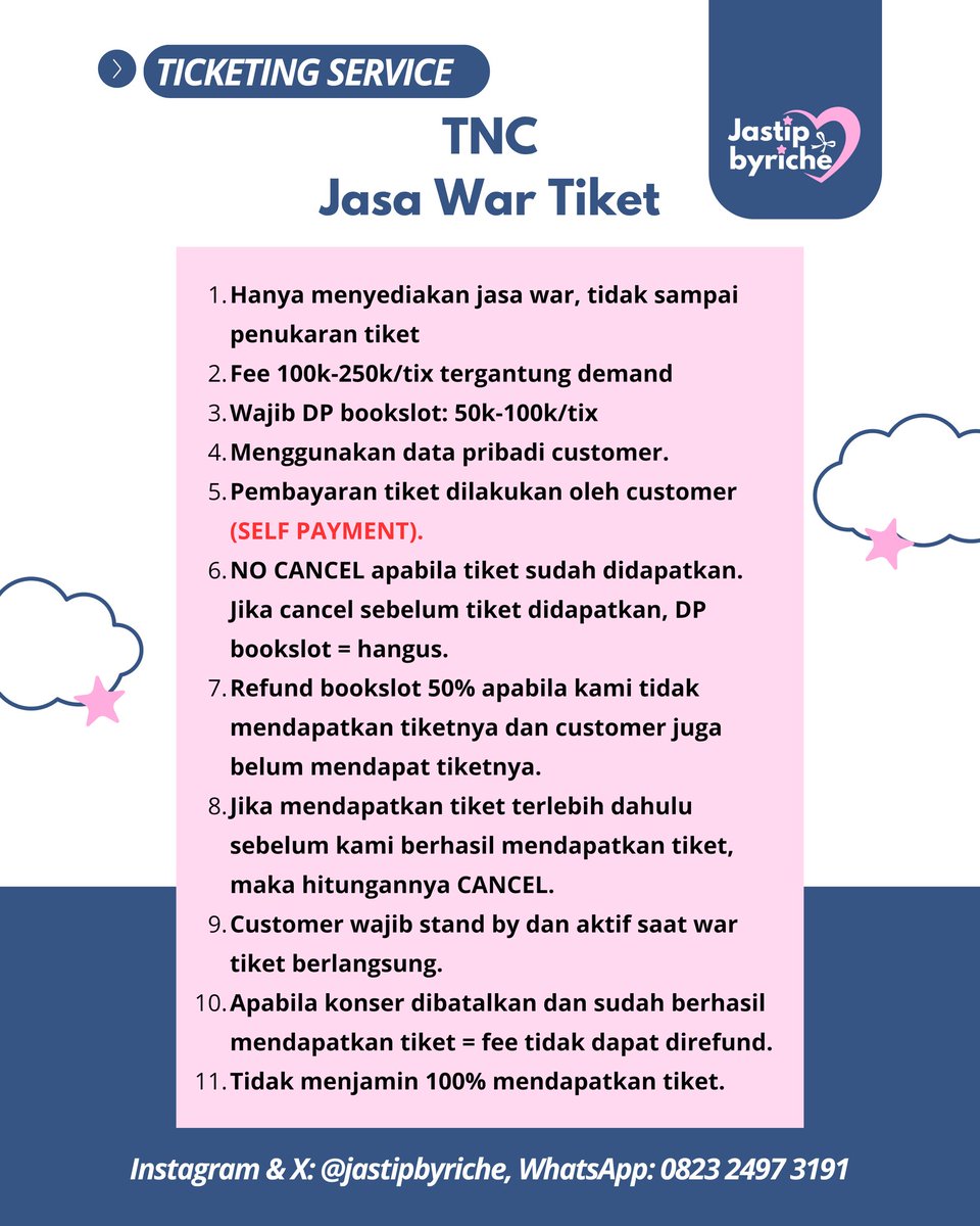 jastipbyriche's tweet photo. Open Jaswar tiket G-DRAGON 2025 WORLD TOUR [Übermensch] PHASE 1 in JAKARTA

✅Fee: 150k/tix | VIP: 200K/tix | DP: 50k/tix
✅Data pribadi + self payment
✅100% Trusted

🔥Limited Slot
💌DM US

#GDRAGON2025 #GDWORLDTOUR2025INJAKARTA #GDWORLDTOURÜbermensch https://t.co/PUwiclp7yU