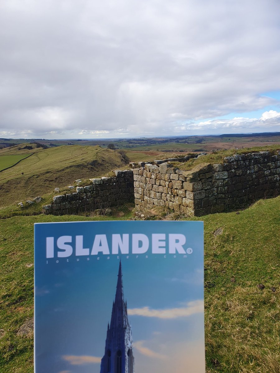 Zesty_King3's tweet photo. Thought I'd bring my Islander on a hike to Hadrian's Wall. Just finished the full 84 miles yesterday. @lotuseaters_com https://t.co/vg4vEX9Vr1