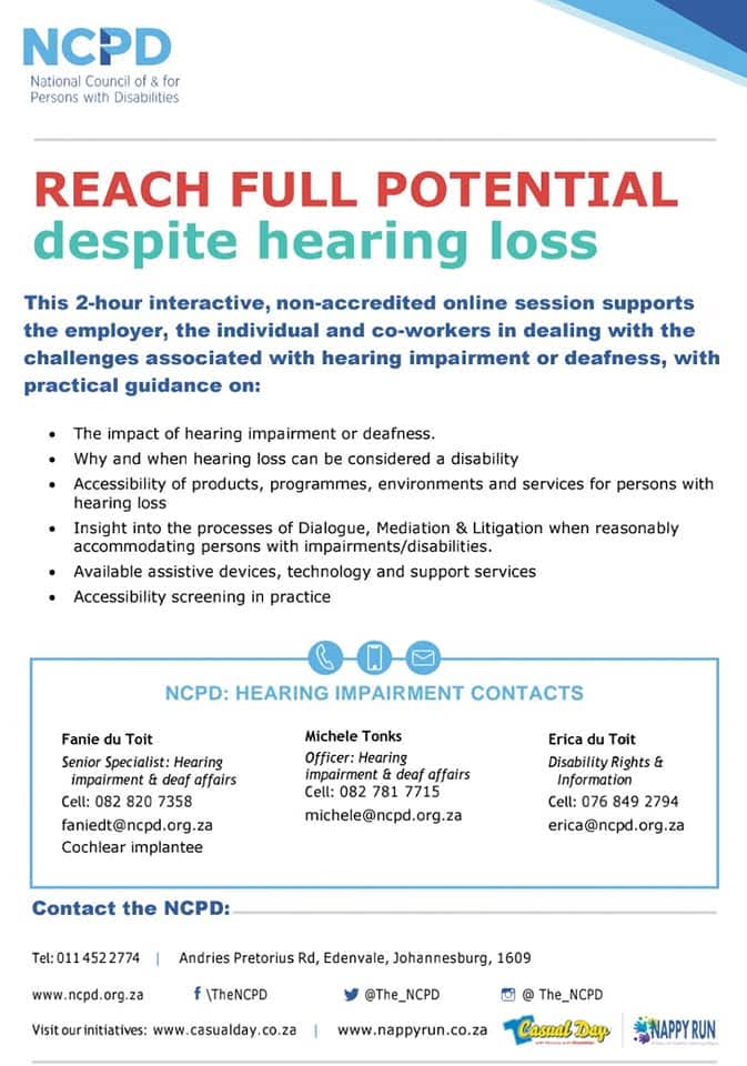 Do you ever struggle to explain to family, friends, or your employer how your hearing loss truly affects you?

Let the experts at National Council of and for Persons with Disabilities help!