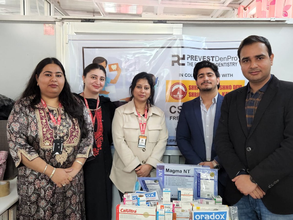 PrevestDenPro_'s tweet photo. Prevest Denpro Limited hosted a free Health &amp; Dental Camp in Katra, providing essential healthcare services and distributing free medicines. Thanks to Shri Mata Vaishno Devi Shrine Board &amp; Katra Community Health Centre for their support. #PrevestDenpro #DentalCamp #Katra #CSR https://t.co/WRUNuEmDFu