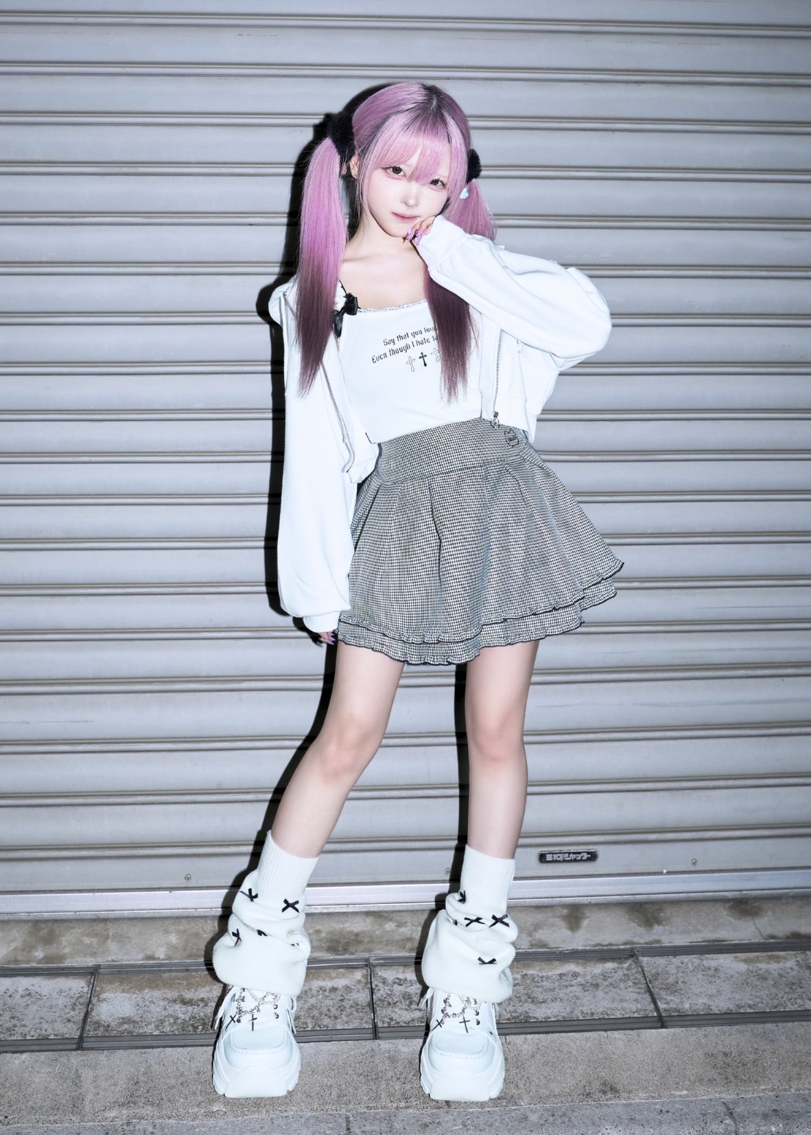 もきゅ♡ Hauls 粉骨砕身ラインストーンZIPパーカー はうるず 粉骨砕身ラインストーンZIPパーカー(ブラック) | Hauls