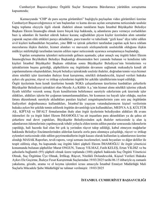 Suç örgütü lideri İmamoğlu derken? Bu bence artık başka boyuta geçiyor.

Yazık şu güzelim ülke ne hale geldi koltuk kavgalarından. Bu halkı bu kadar umutsuzluğa düşürmeye kimsenin hakkı yok.