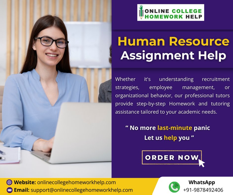 Onlinechwhelp's tweet image. 🎯 Ace Your Human Resource Assignments with Expert Help!
✅ +91-9878492406
📩support@onlinecollegehomeworkhelp.com
🌐onlinecollegehomeworkhelp.com/human-resource…
#humanresourcedevelopmenthomeworkhelp #hrd #humanresourceassignmenthelp #HRassignmenthelp #humanresourcetutoringhelp