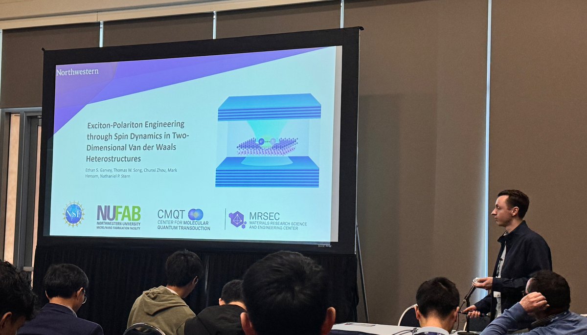 Stern Lab NU (@sternlab_nu) on Twitter photo Group member Ethan's talk at #APSSummit25 about exciton-polaritons! Always glad to be representing <a href="/CMQTnu/">CMQT - Center for Molecular Quantum Transduction</a>, <a href="/NUMRSEC/">NU-MRSEC</a>, and NUFAB from <a href="/nuancecenter/">NUANCE Center</a>. Great job Ethan! Group member Ethan's talk at #APSSummit25 about exciton-polaritons! Always glad to be representing <a href="/CMQTnu/">CMQT - Center for Molecular Quantum Transduction</a>, <a href="/NUMRSEC/">NU-MRSEC</a>, and NUFAB from <a href="/nuancecenter/">NUANCE Center</a>. Great job Ethan!