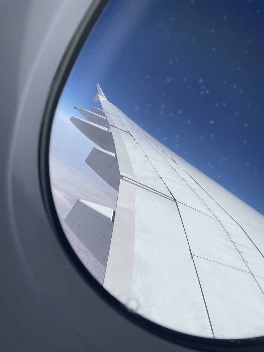 White_Point_'s tweet photo. Greetings from the air everyone! 
currently cruising over India and we should arrive in roundabout 3 hours with a delay of 1 hour 

it was @AnthroAir 's fault because their coyotes broke the pushback tug and they were unable to remove it https://t.co/2pYYQsS2Tb