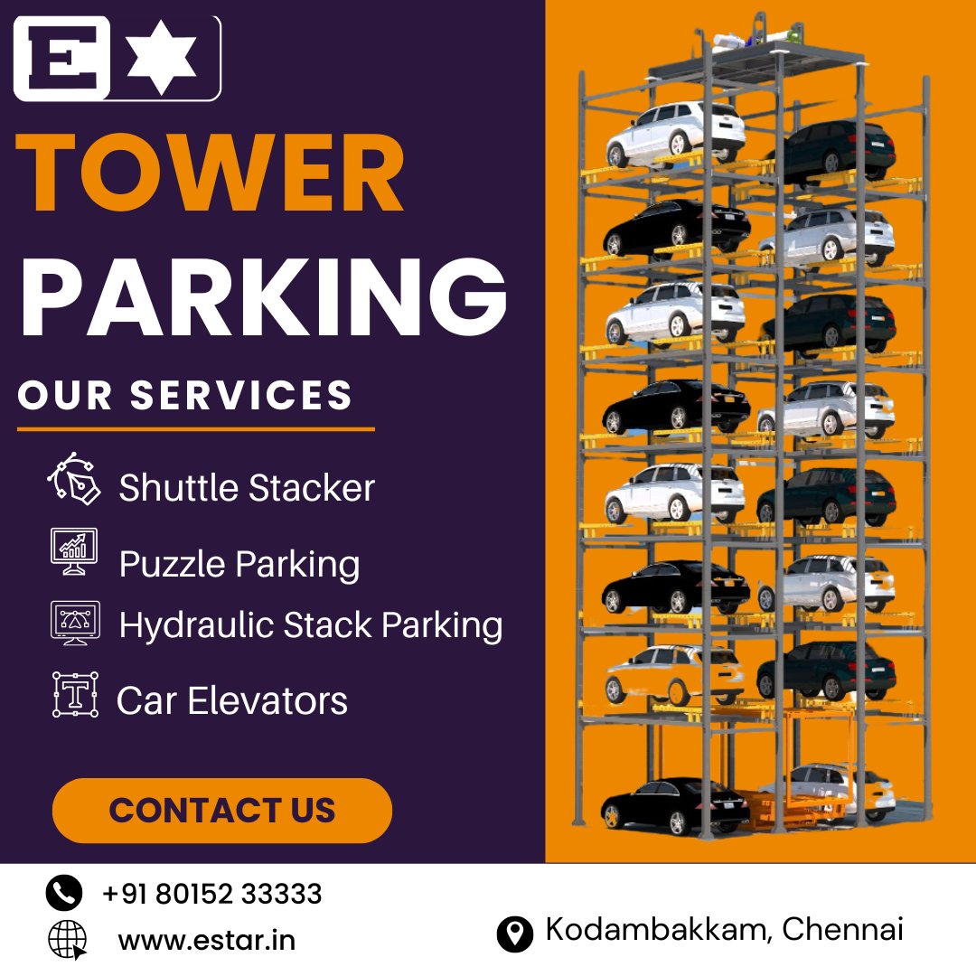 EstarEngineers's tweet image. 🚗 Parking Problems? We Have the Solution!
🚘 E STAR ENGINEERS&apos; Tower Parking: The Smart Solution! 🚀
🔗 Visit: estar.in
📞 Call Now: +91 80152 33333
#TowerParking #EStarEngineers #SmartParkingSolutions #SaveMoreSpace  #CarParking  #Parkingsolution #Parking