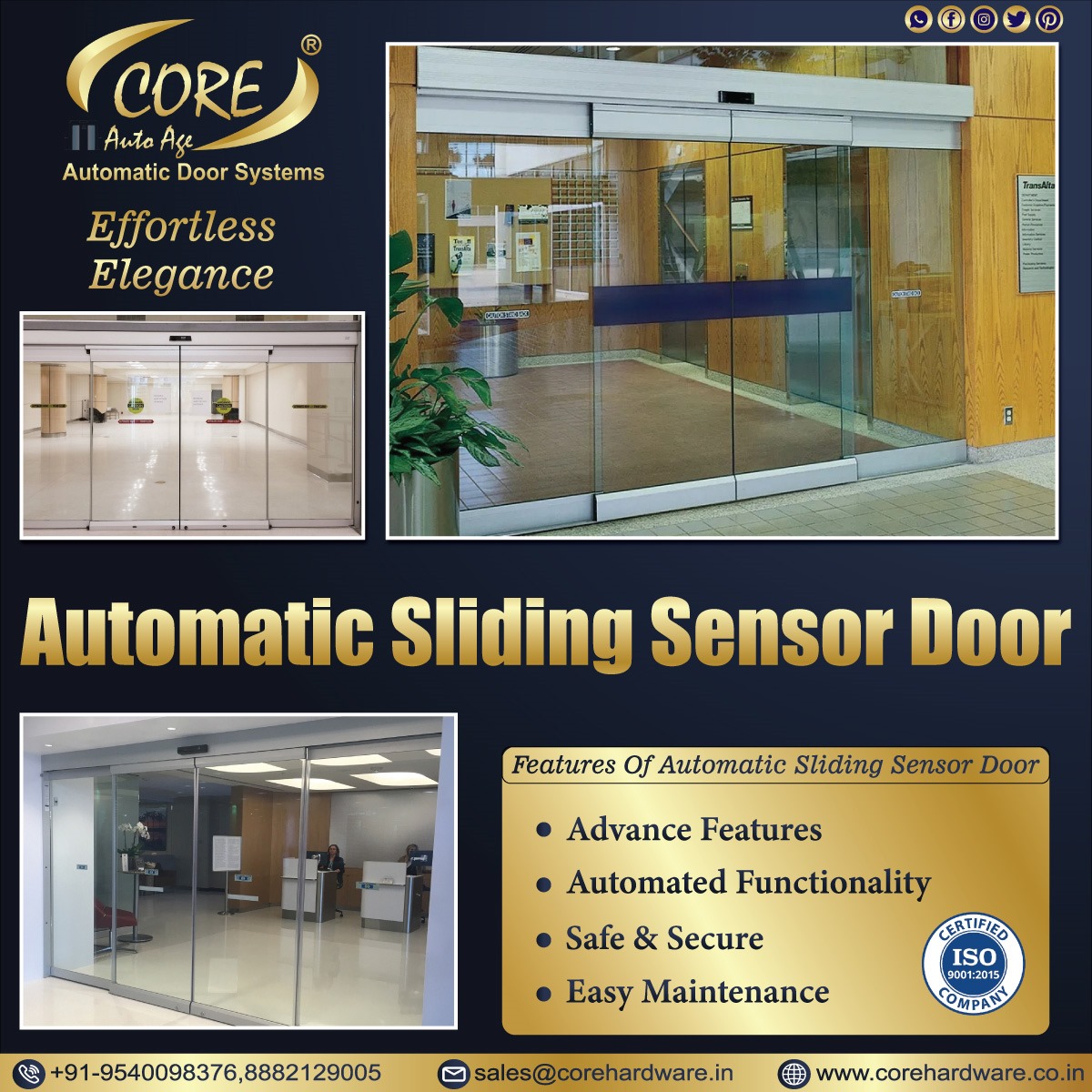 coreautoage's tweet image. 🚪✨ Upgrade with Core’s Automatic Sliding Sensor Door! Enjoy effortless access with smart sensor technology, sleek design, and energy efficiency. Perfect for modern spaces.

#SmartDoors #AutomaticDoors #SlidingSensorDoors #TouchlessEntry #ModernArchitecture #CoreHardware