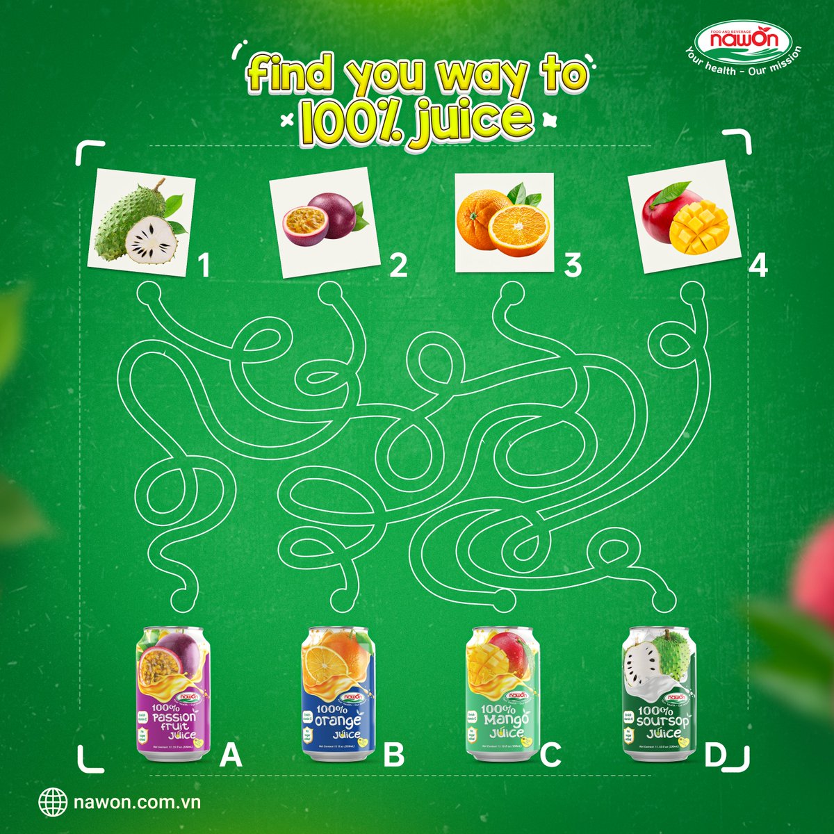 nawonbev's tweet photo. ✋Quick eyes – Quick hands!👀
Can you solve the maze in 30 seconds?⏱️
Share your answers and see who the fastest winner is!
Let's challenge Nawon now!

🌐https://t.co/6YFaf75uDb
☎ WhatsApp: +84 97 308 54 99
#Nawon #foodandbeverage #minigame #softdrink #vietnam #wholesale https://t.co/DgT45EZBgr