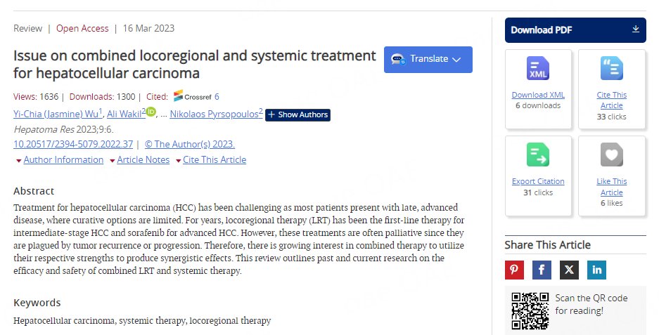 HepatomaRes's tweet photo. 👀New Hope for #HepatocellularCarcinoma: Combined Locoregional and Systemic Therapy
✅#LocoregionalTherapies (LRT)
✅Advancing Systemic Therapy
✅Combined Therapy Potential
✅#TACTICSTrial Results
#LiverCancerTreatment #CancerResearch #HCCResearch
🔗https://t.co/fvq2uy3tEP https://t.co/xNNlLFSm6Z
