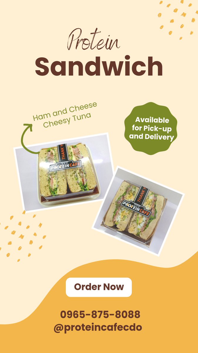 proteincafecdo's tweet image. Protein Sandwich can help you feel full longer, which can help you avoid snacking and reduce calorie intake. 

Available for Pick-up and Delivery🛵

#proteincafe #proteinloafbread #proteinbread #proteinsandwich #preorder #ordernow #delivery