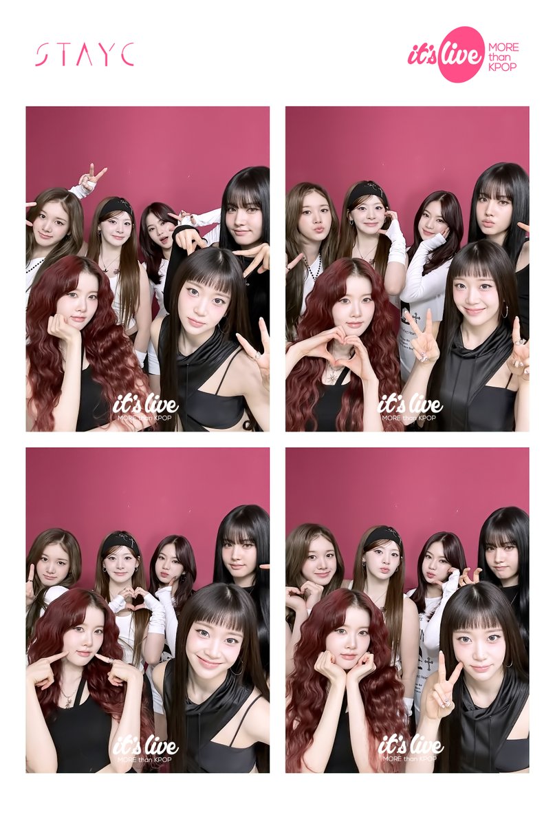 STAYC가 추천하는 네컷 포즈!✨
지금 바로 it's Live 틱톡에서 스테이씨의 잇라네컷 촬영 영상을 확인하세요💗
▶buly.kr/2UiWVl3◀
#itsLive #STAYC #KPOP #잇츠라이브 #잇라네컷 #인생네컷 #PhotoBooth #itsLive4Cut