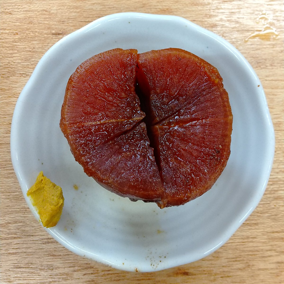 西もり（津田沼）さん
小鯛塩焼き、大根煮。
雨上がりの寄り道。🤗
お世話さまでした。✨