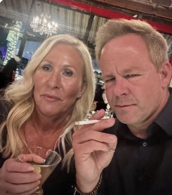 RenAndSkimpy692's tweet photo. Why is the right not transvestigating Majorie Taylor Greene? She looks like a cross-dressing Appalachian coal miner who beats his wife and kids. https://t.co/GPqYKLVZ4G