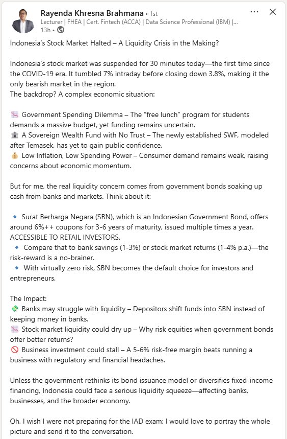 BigAlphaID's tweet photo. Beberapa poin yang bisa menjadi indikasi longsornya IHSG kemaren 

via @raye_brahm https://t.co/TKVA0eI1LZ