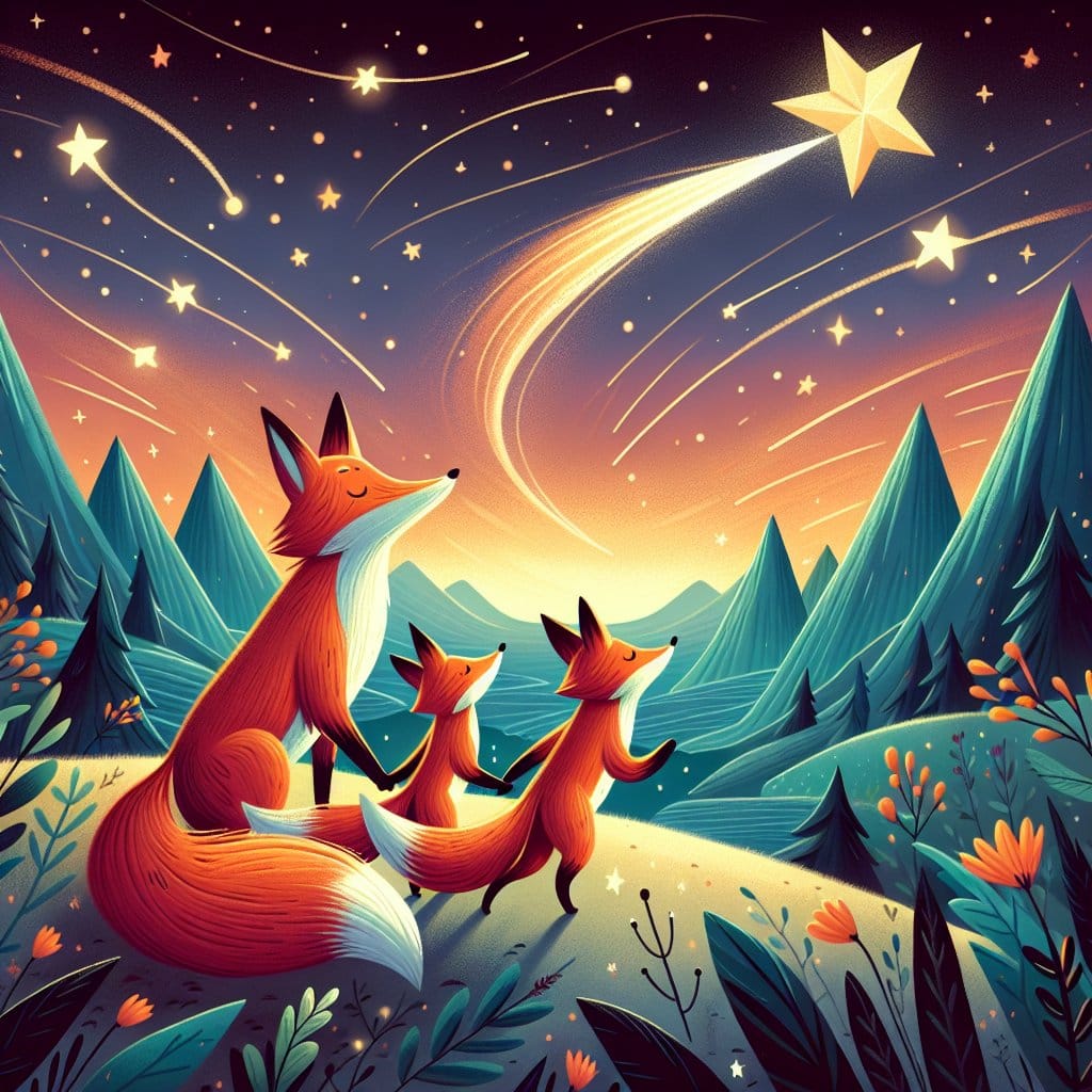 Los zorros y la estrella fugaz -  cuentomania.net/los-zorros-y-l…