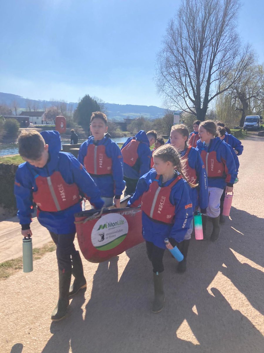 Another group who went canoeing on the River Wye.