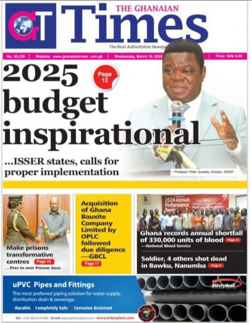 Newspaper Headlines: Wednesday, March 19, 2025

#AdekyeNsroma