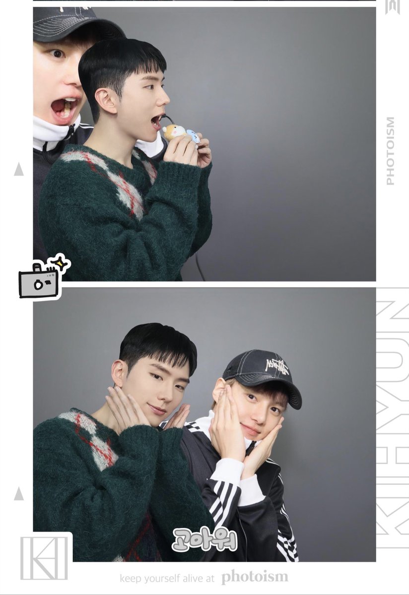 minhyuk posted a photoism with kihyun WHY ARE THEY SO CUTE