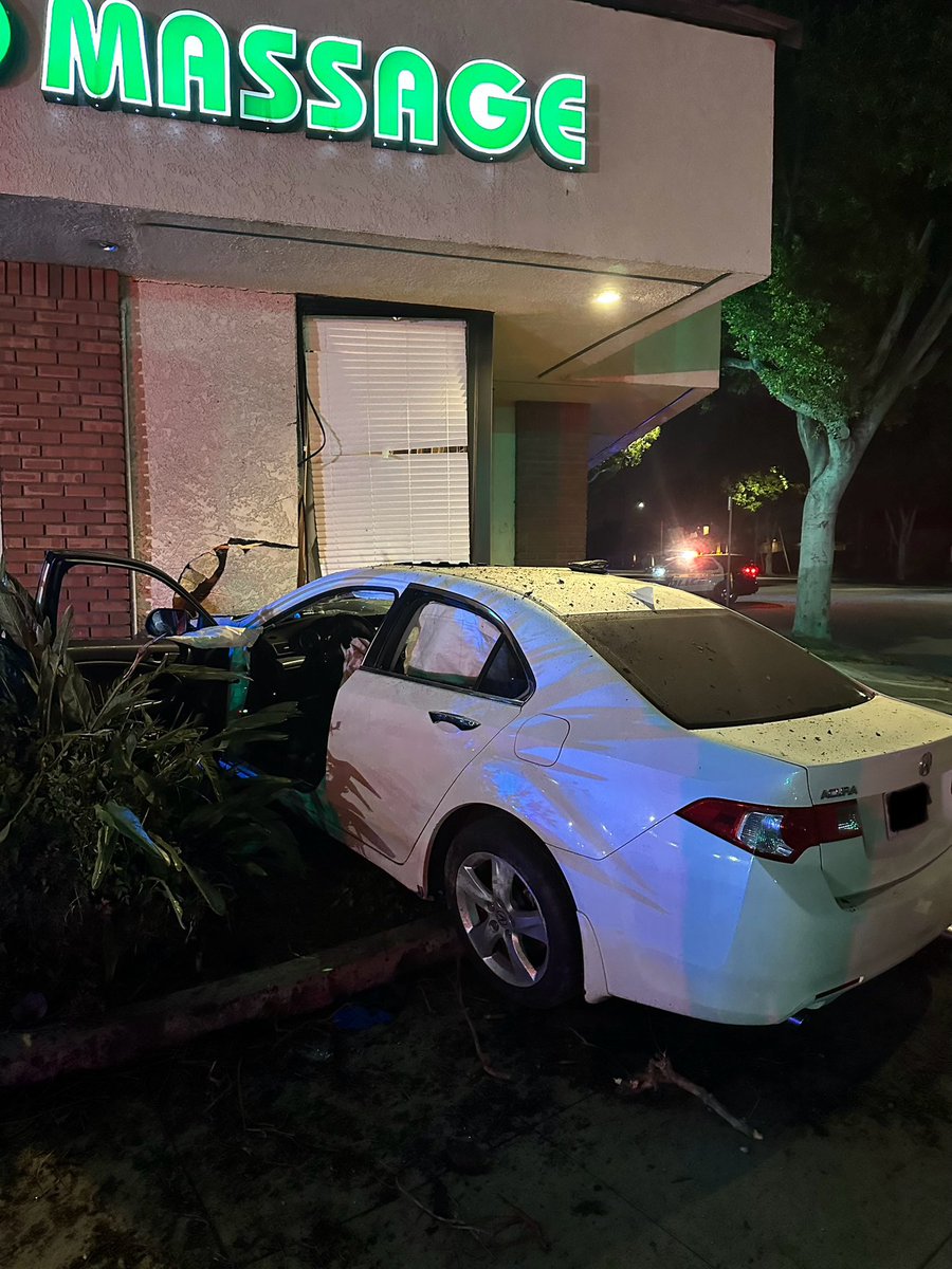 A driver crashed their car into a building and alcohol was involved. The Arcadia Police Department reminds everyone to not drive under the influence. Please drive safe and responsibly.