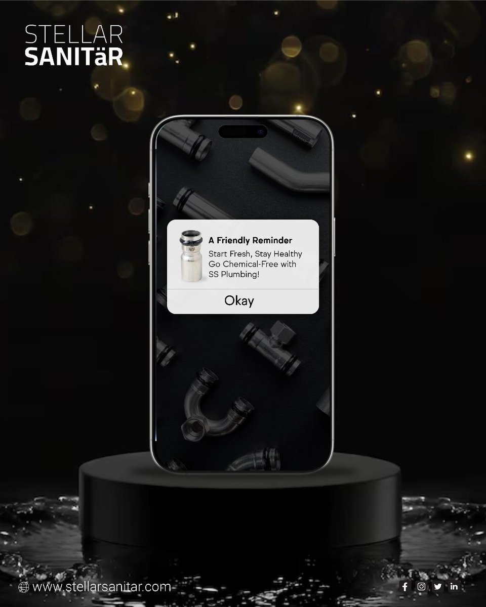stellarsanitar's tweet image. Choose Stainless Steel (SS) Plumbing and go chemical-free for a healthier home and safer water! 
Visit 👉 stellarsanitar.com

#ChemicalFreeLiving #HealthyLiving #StellarSanitar #SSPlumbing #PlumbingSolutions #SustainableLiving #SafeWater #HomeImprovement