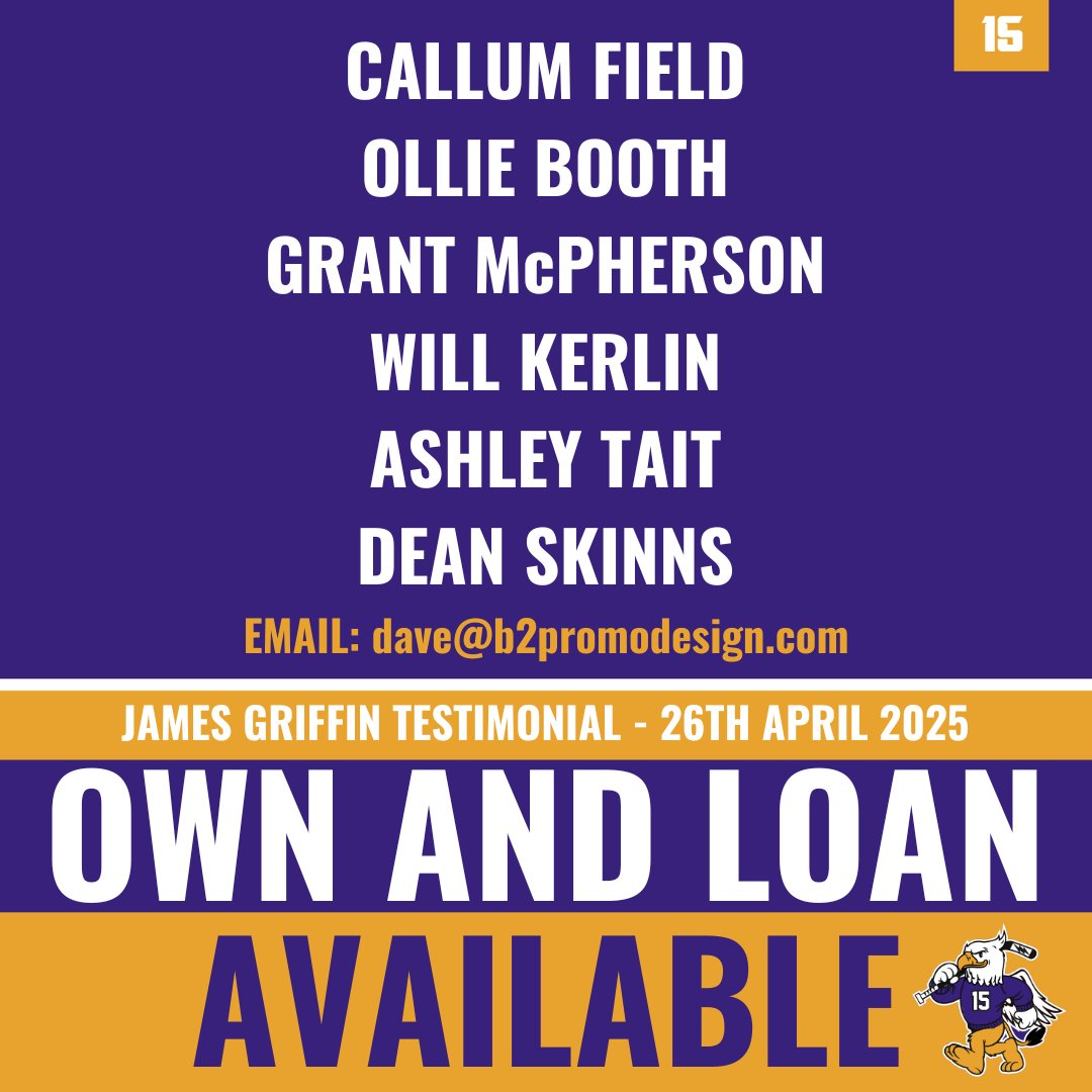 🚨 𝗣𝗟𝗔𝗬𝗘𝗥𝗦 𝗔𝗩𝗔𝗜𝗟𝗔𝗕𝗟𝗘 𝗙𝗢𝗥 𝗢𝗪𝗡 𝗔𝗡𝗗 𝗟𝗢𝗔𝗡 🚨

Own &amp; Loan opens 𝗧𝗛𝗜𝗦 𝗠𝗢𝗥𝗡𝗜𝗡𝗚 at 9:30am – be ready! ⏳

📧 To secure yours, email dave@b2promodesign.com (first come, first served)