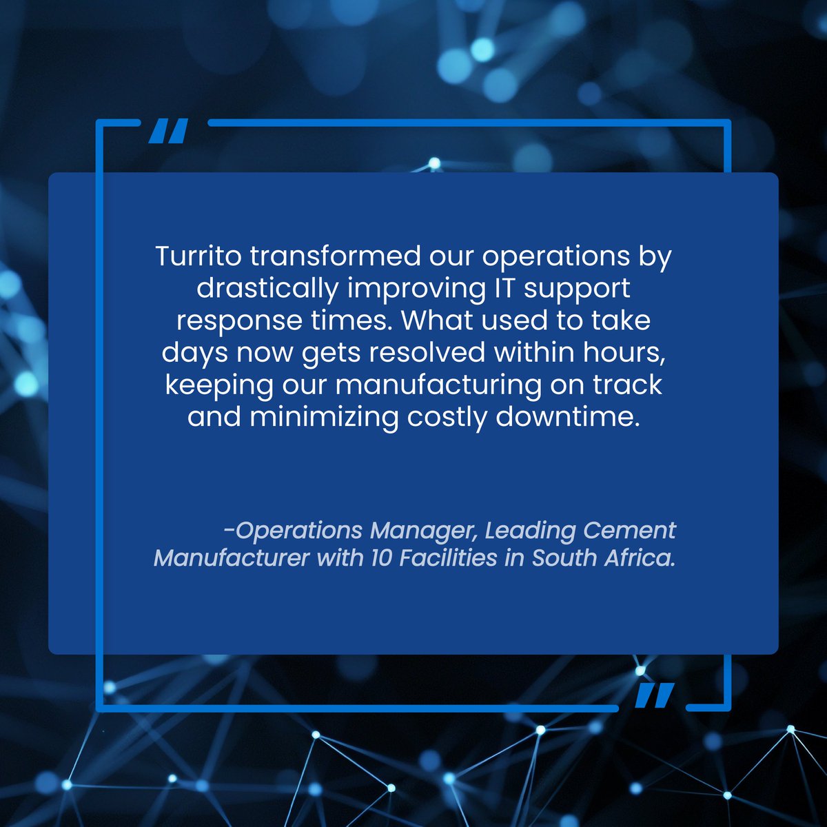 TurritoNetworks's tweet image. Faster IT support, less downtime—Turrito helped keep this cement manufacturer's operations running smoothly. 

#ITSupport #BusinessEfficiency #ReliableSolutions