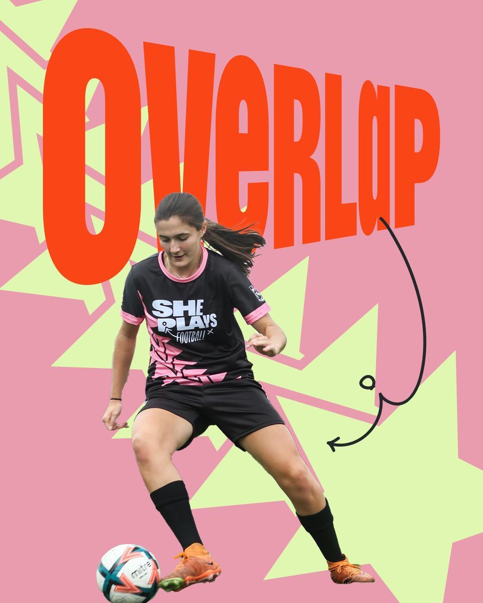 S_P_Football's tweet photo. OVERLAP! 🔥The key to unlocking defences and creating unstoppable attacks. 
Timing, movement, and teamwork make all the difference!

Who’s making the run, and who’s playing the pass?! 👀 

#footballIQ #sheplaysfootball #gamechanger #girlsfootball #unstoppable #shoutout #football https://t.co/LgE20RyJbC
