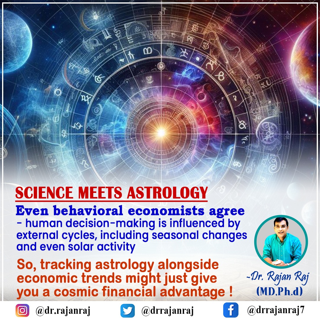 DrRajanraj's tweet image. Science meets Astrology! 🌌✨ Can tracking celestial cycles give you a financial edge? 📈🔮 Explore how external cosmic influences might shape economic trends. #AstroEconomics #FinancialAstrology #sunitawilliamsreturn #NASA #SpaceX
