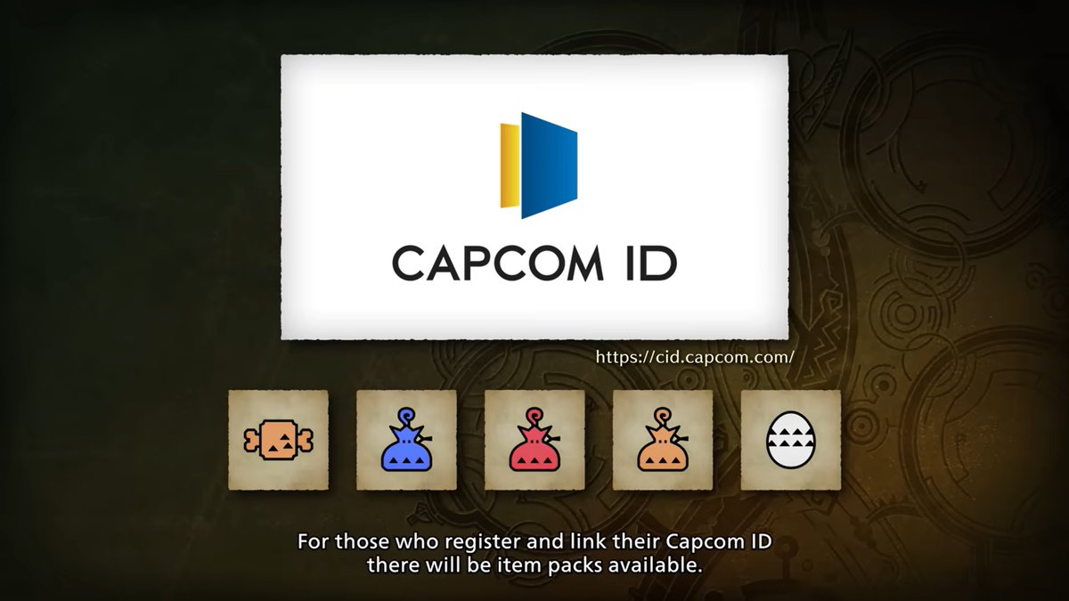 CapcomAsia's tweet photo. #MHWilds #CAPCOMID #MonsterHunter 
註冊並連結可用於各種CAPCOM服務的CAPCOM ID，以獲得在《Monster Hunter Wilds》遊戲中可使用的物品包！

【物品包內容】
回復藥・大 × 30、 全熟肉 × 10、 生命粉塵 × 10、 漢方粉塵 × 5、鬼人粉塵 × 5、 硬化粉塵 × 5、 銀蛋 × 1、 鎧玉 × 10

https://t.co/QS0xPQCXjZ
=======
Register and link your CAPCOM ID, which can be used for various CAPCOM services, to receive an item pack usable in-game in 'Monster Hunter Wilds'!

Contents:
Mega Potion × 30, Well-done Steak × 10, Lifepowder × 10, Herbal Powder × 5,
Demon Powder × 5, Hardshell Powder × 5, Silver Egg × 1, Armor Sphere × 10

https://t.co/kYttibzCSa