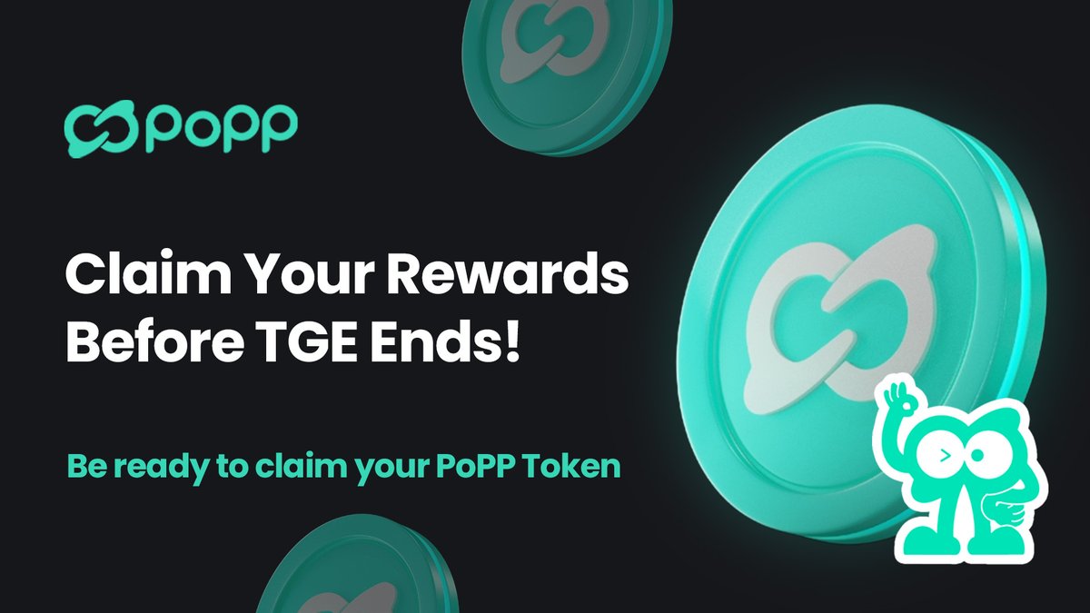 Hi_PoPPOfficial's tweet image. PoPP Road to TGE #1: Claim Your Rewards Before It’s Too Late!

PoPP Explorers,
The moment you've been waiting for is finally here—$PoPP TGE! We can't thank you enough for your unwavering support throughout this journey. Now, it’s time to embark on a new chapter together, as we…