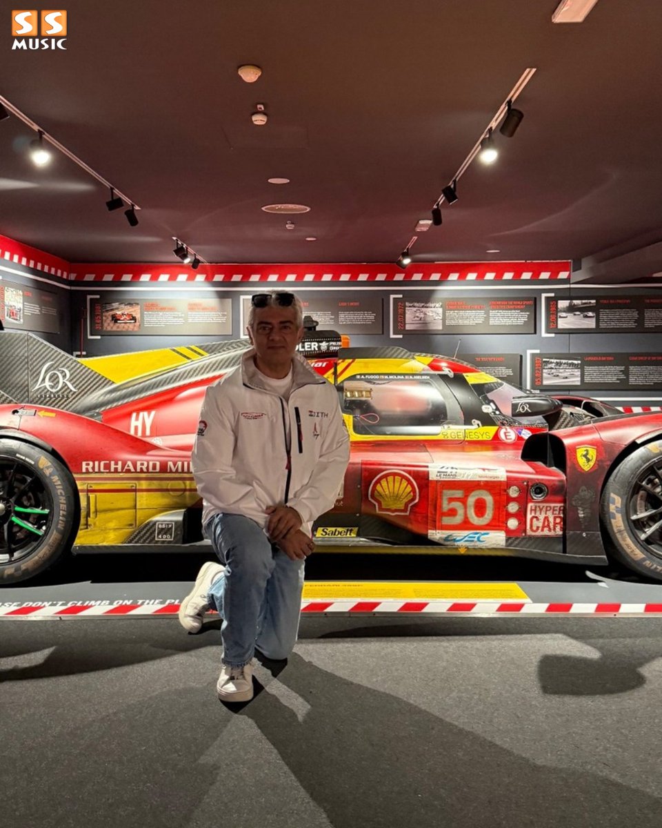 SSMusicTweet's tweet photo. Latest Click of AK at the Ferrari Museum in Italy. 😍
.
#Ajith #AjithKumar #AK #GoodBadUgly #OGSambavam #AjithKumarRacing #FerrariMuseum #SSMusic https://t.co/3id8si5fVo