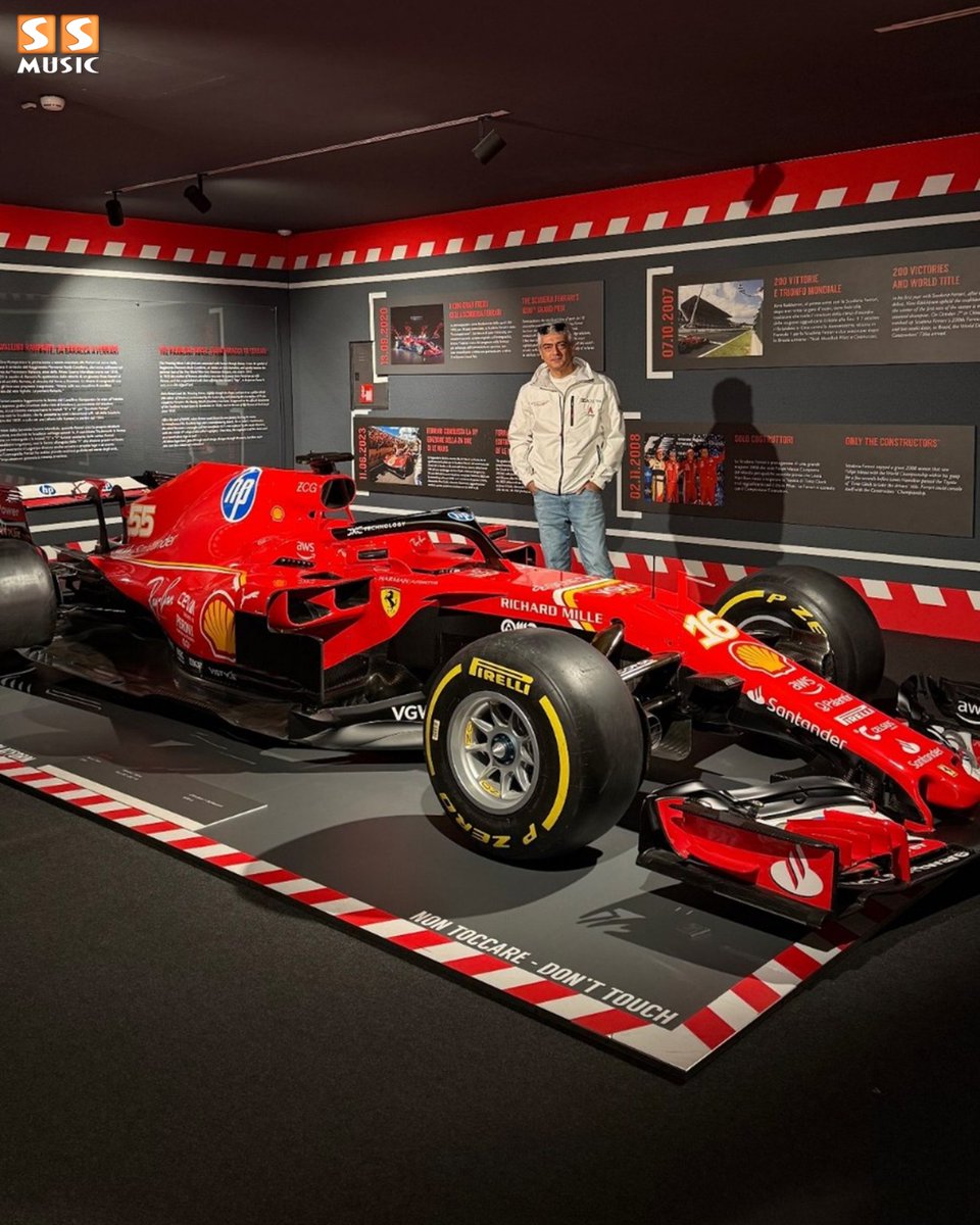 SSMusicTweet's tweet photo. Latest Click of AK at the Ferrari Museum in Italy. 😍
.
#Ajith #AjithKumar #AK #GoodBadUgly #OGSambavam #AjithKumarRacing #FerrariMuseum #SSMusic https://t.co/3id8si5fVo