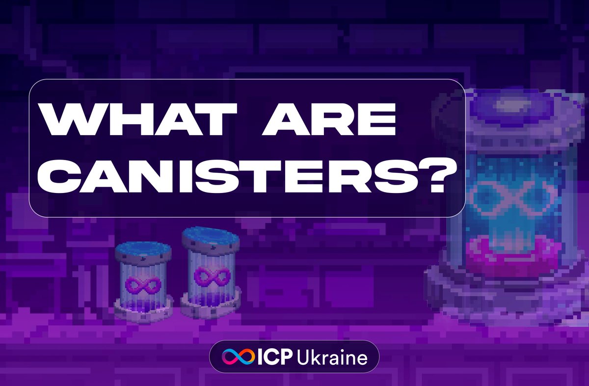 Ukraine_icp's tweet photo. Canisters: The Internet Computer’s smart contracts 

On the IC, smart contracts aren’t just scripts - they’re canisters: self-contained units of code + state that interact asynchronously. 

🧵Here’s how they work: https://t.co/ODC98FUkAA