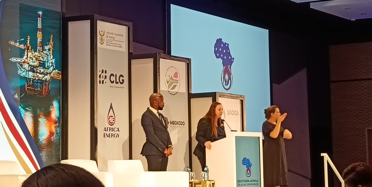The team is attending the Southern Africa Oil &amp; Gas Conference today. Keep a watch on the website to find out why we have aligned the brand with this sector event.

Side note: It's great to see the hearing impaired taken into consideration during the keynote address. #SAOGC2025
