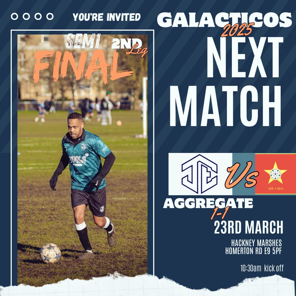 We travel up to Hackney Marshes this weekend to finish off the job 
Semi final 2nd leg 🟢⚫️🟠