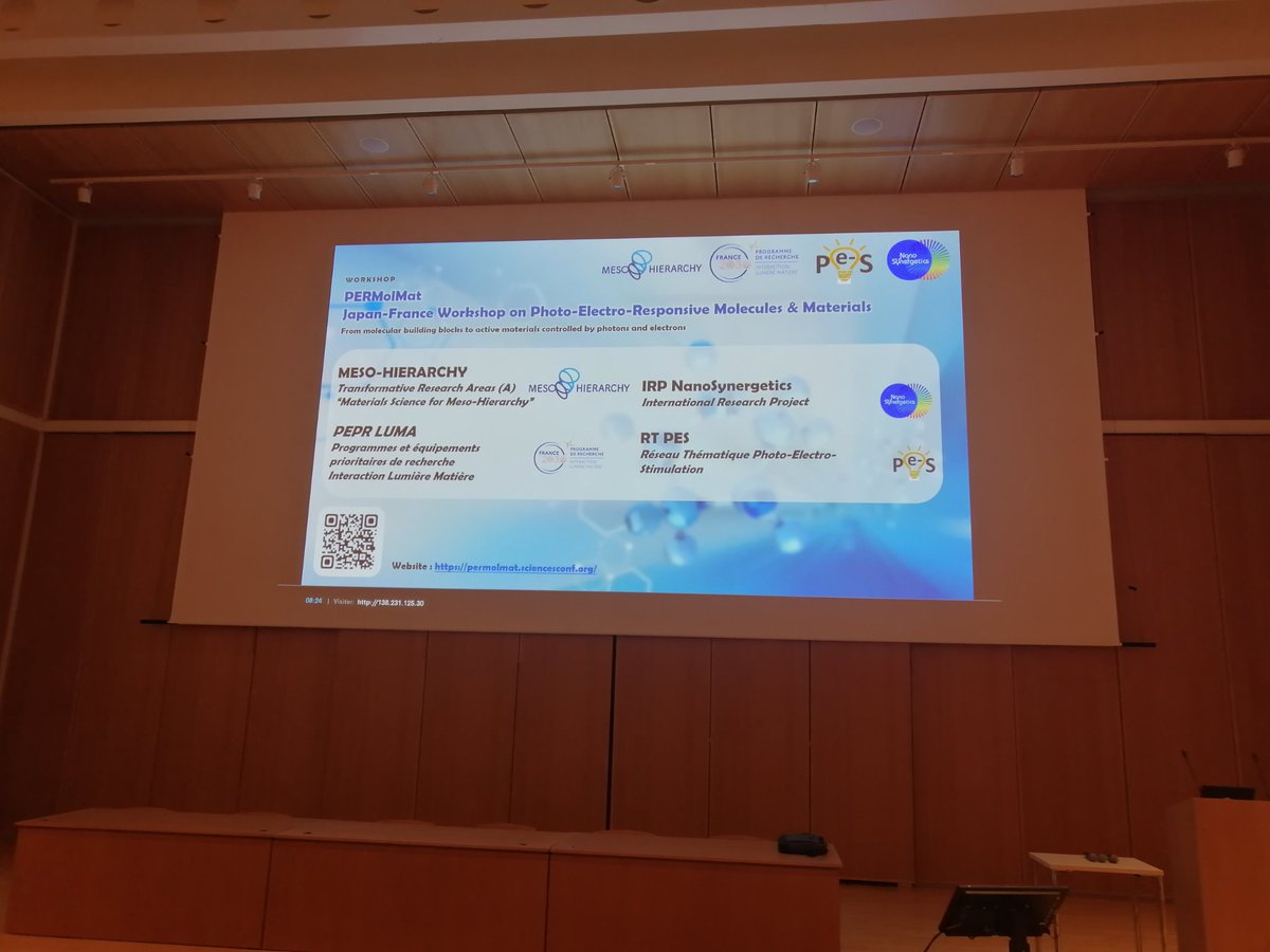 Last day of this amazing scientific workshop PERMolMat – Japan-France Workshop on Photo-Electro-Responsive Molecules and Materials! Thanks to all the organizers for this initiative!