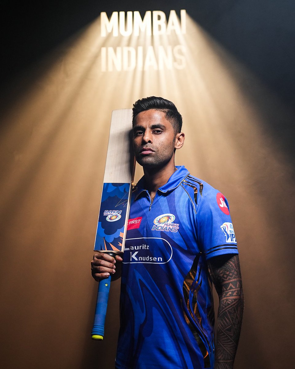 mipaltan's tweet photo. 𝗦𝗞𝗬 (CAPTAIN) for our opening match 🆚 CSK ✨💙

#MumbaiIndians #PlayLikeMumbai #CSKvMI