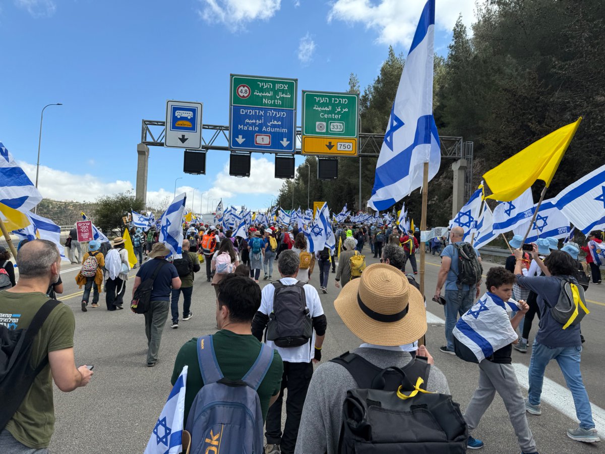 Marching up to Jerusalem, where the Knesset and the PM reside.