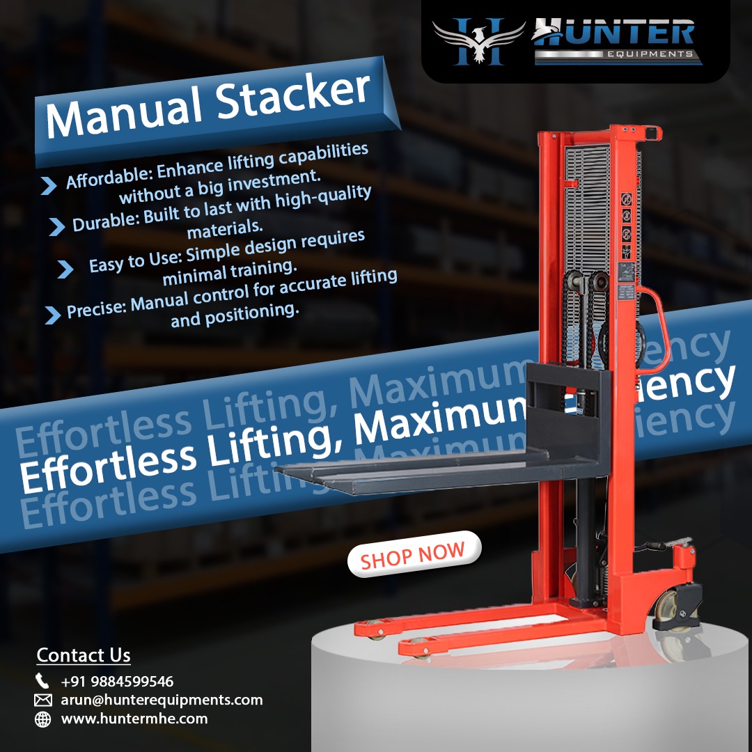 hunterequi66702's tweet image. The Hunter Equipment&apos;s Manual Stacker is built for precision,durability and ease of use—perfect for warehouses,logistics and material handling. 
#HunterEquipments #MaterialHandling #ManualStacker #Warehousing #LiftingSolutions #WarehouseEquipment #IndustrialSolutions #Logistics