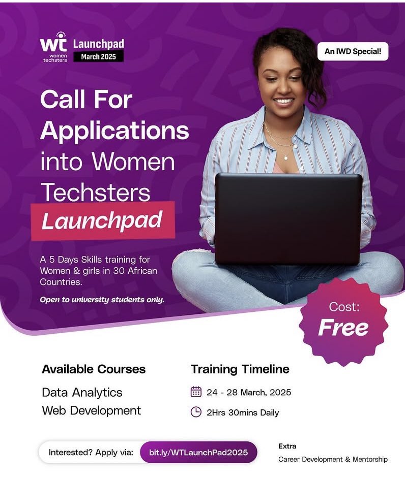 Mmanuella Asare (@techynurseella) on Twitter photo Just in case you are curious about tech and don't know where to start. Join the <a href="/NGWomenTechster/">Nigerian Women Techsters</a> .
Start Applying now! Just in case you are curious about tech and don't know where to start. Join the <a href="/NGWomenTechster/">Nigerian Women Techsters</a> .
Start Applying now!