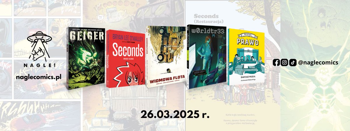 NAGLECOMICS's tweet image. ❗⏰❗ Bądźcie czujni, marcowy preorder wkrótce! #naglecomics #książki #komiksy #kultura #czytam #czytanie